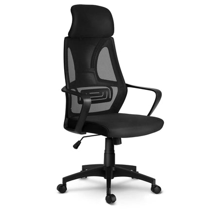 Kontorstol med justerbar højde og nakkestøtte - moderne design og komfortabel mikronet-polstring