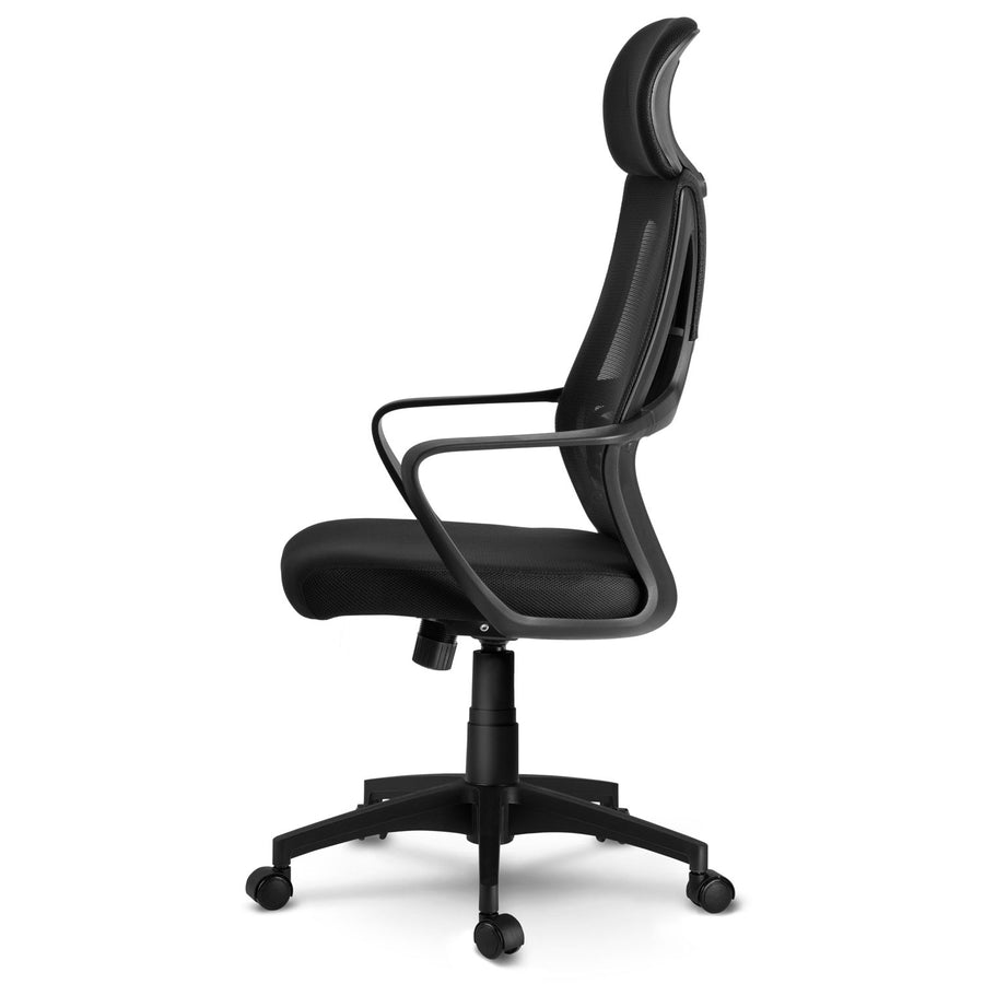 Kontorstol med justerbar højde og nakkestøtte - moderne design og komfortabel mikronet-polstring