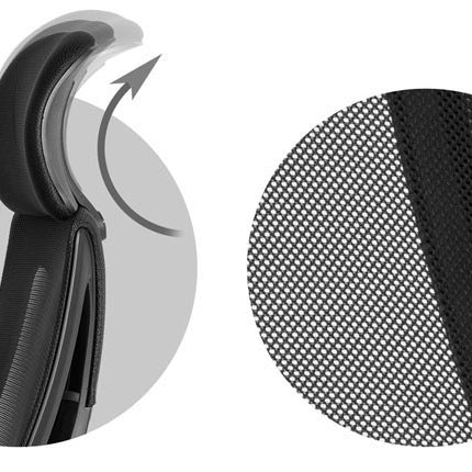 Kontorstol med justerbar højde og nakkestøtte - moderne design og komfortabel mikronet-polstring