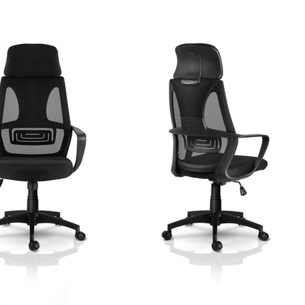 Kontorstol med justerbar højde og nakkestøtte - moderne design og komfortabel mikronet-polstring