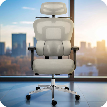 Ergonomisk kontorstol med justerbare funktioner og moderne design - perfekt til hjemmekontoret