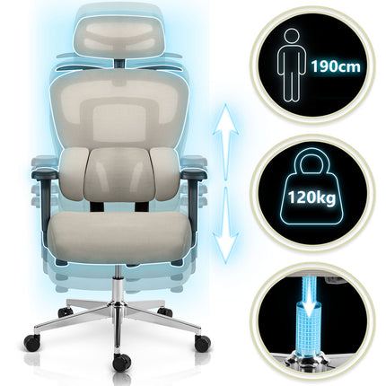 Ergonomisk kontorstol med justerbare funktioner og moderne design - perfekt til hjemmekontoret