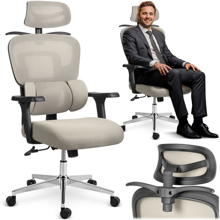 Ergonomisk kontorstol med justerbare funktioner og moderne design - perfekt til hjemmekontoret