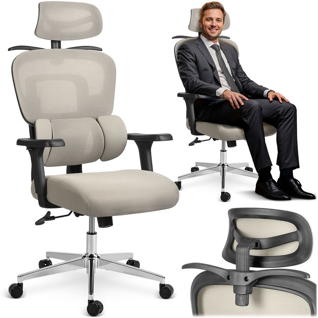 Ergonomisk kontorstol med justerbare funktioner og moderne design - perfekt til hjemmekontoret