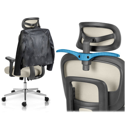 Ergonomisk kontorstol med justerbare funktioner og moderne design - perfekt til hjemmekontoret