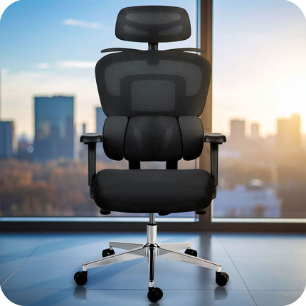 Ergonomisk kontorstol med justerbare funktioner og moderne design - perfekt til hjemmekontoret