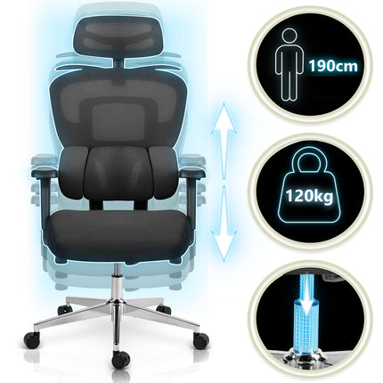 Ergonomisk kontorstol med justerbare funktioner og moderne design - perfekt til hjemmekontoret