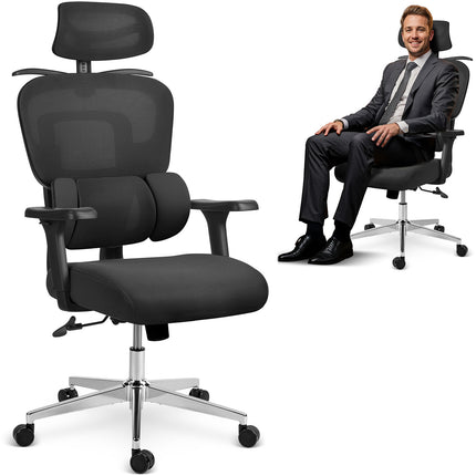 Ergonomisk kontorstol med justerbare funktioner og moderne design - perfekt til hjemmekontoret