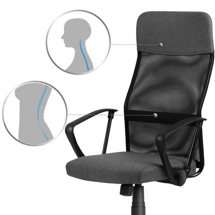 Kontorstol med ergonomisk design og justerbar sædehøjde til hjemmekontoret