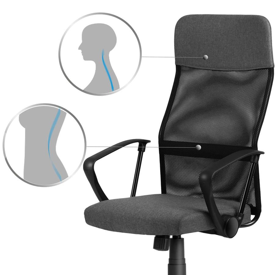 Kontorstol med ergonomisk design og justerbar sædehøjde til hjemmekontoret
