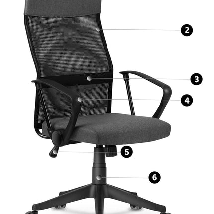 Kontorstol med ergonomisk design og justerbar sædehøjde til hjemmekontoret
