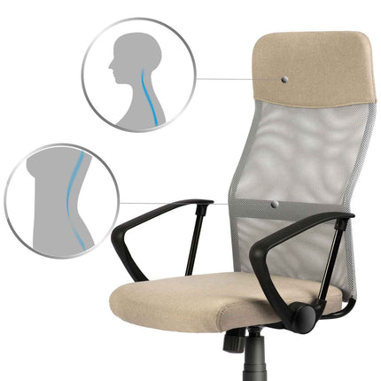 Kontorstol med justerbar højde og ergonomisk design til hjemmekontoret