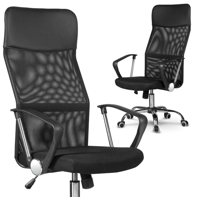 Komfortabel kontorstol med ergonomisk design og justerbar højde