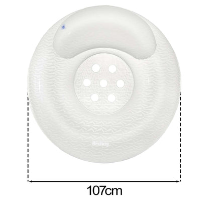 Oppustelig badestol med ryglæn og nakkestøtte, diameter 107 cm – Bestway Moon Dust