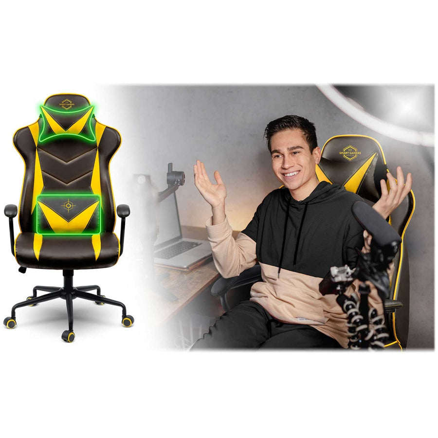 Ergonomisk Gamingstol med Justerbar Højde og Gyngefunktion