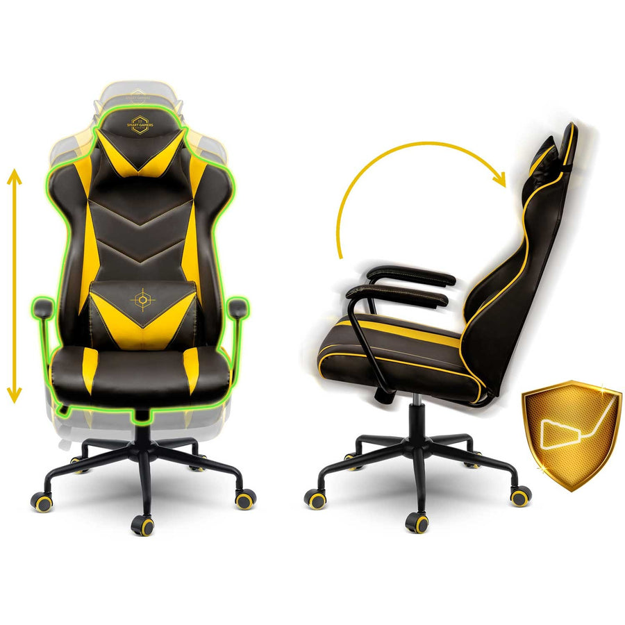 Ergonomisk Gamingstol med Justerbar Højde og Gyngefunktion