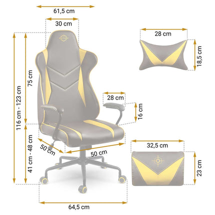 Ergonomisk Gamingstol med Justerbar Højde og Gyngefunktion