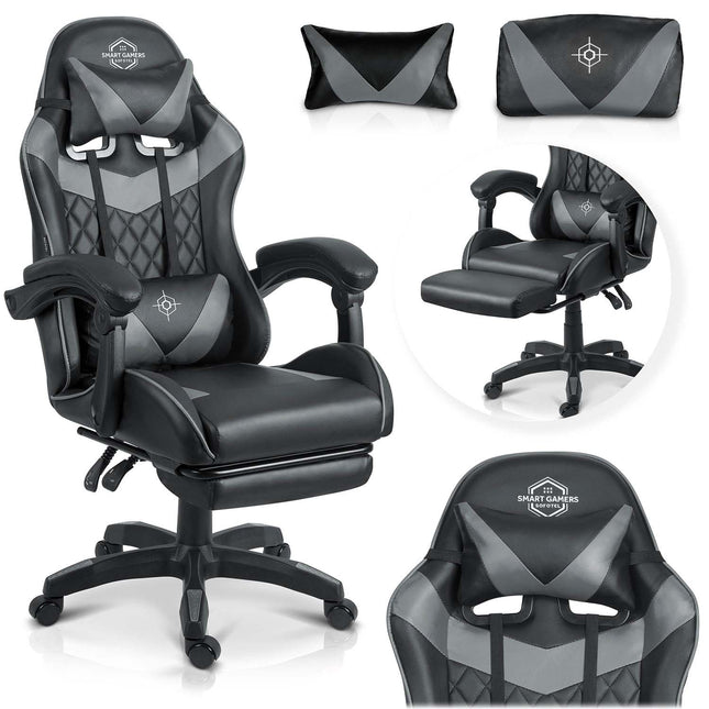 Ergonomisk Gaming Stol med Justerbar Højde og Komfortable Hynder