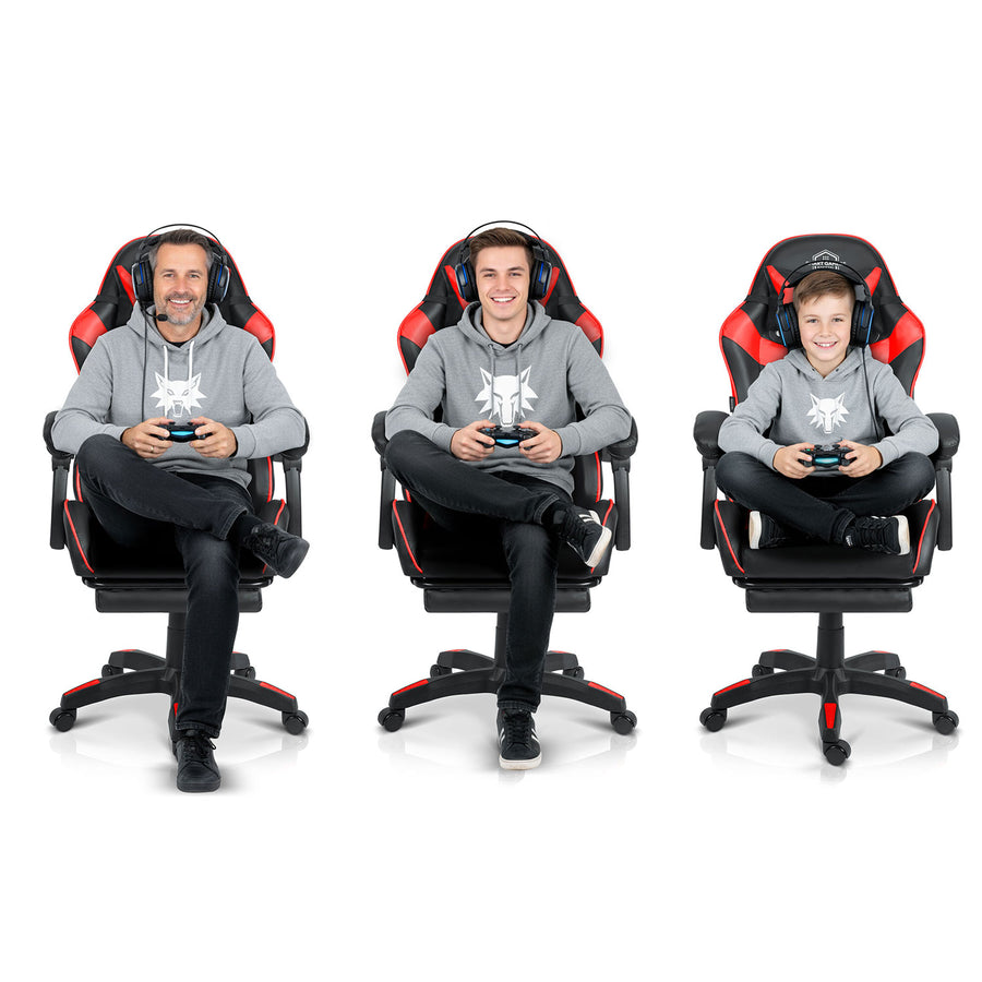 Gaming stol med ergonomisk design og justerbar komfort til lange timer foran computeren