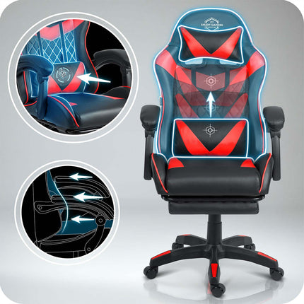 Gaming stol med ergonomisk design og justerbar komfort til lange timer foran computeren