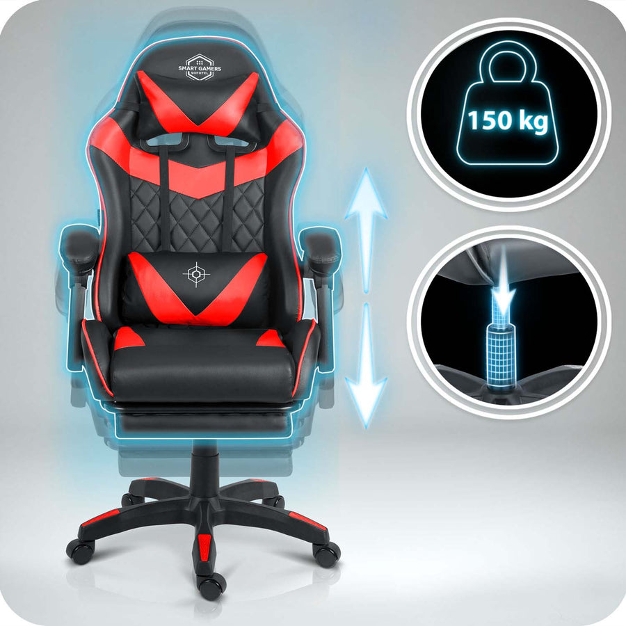 Gaming stol med ergonomisk design og justerbar komfort til lange timer foran computeren