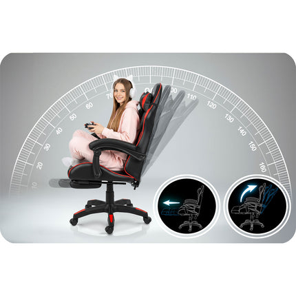 Gaming stol med ergonomisk design og justerbar komfort til lange timer foran computeren