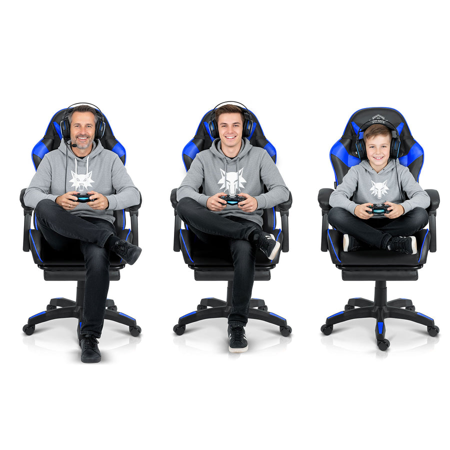Ergonomisk Gaming Stol med Justerbar Højde og Komfortabel Lændestøtte - Perfekt til Langvarig Brug