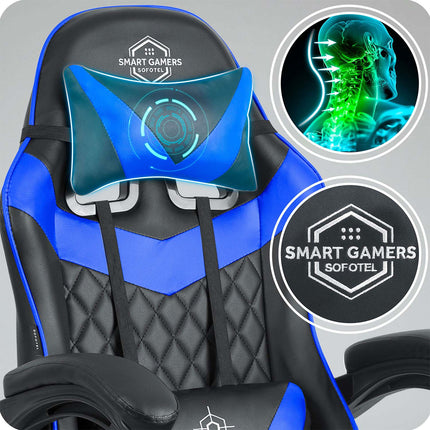 Ergonomisk Gaming Stol med Justerbar Højde og Komfortabel Lændestøtte - Perfekt til Langvarig Brug
