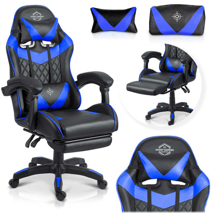 Ergonomisk Gaming Stol med Justerbar Højde og Komfortabel Lændestøtte - Perfekt til Langvarig Brug