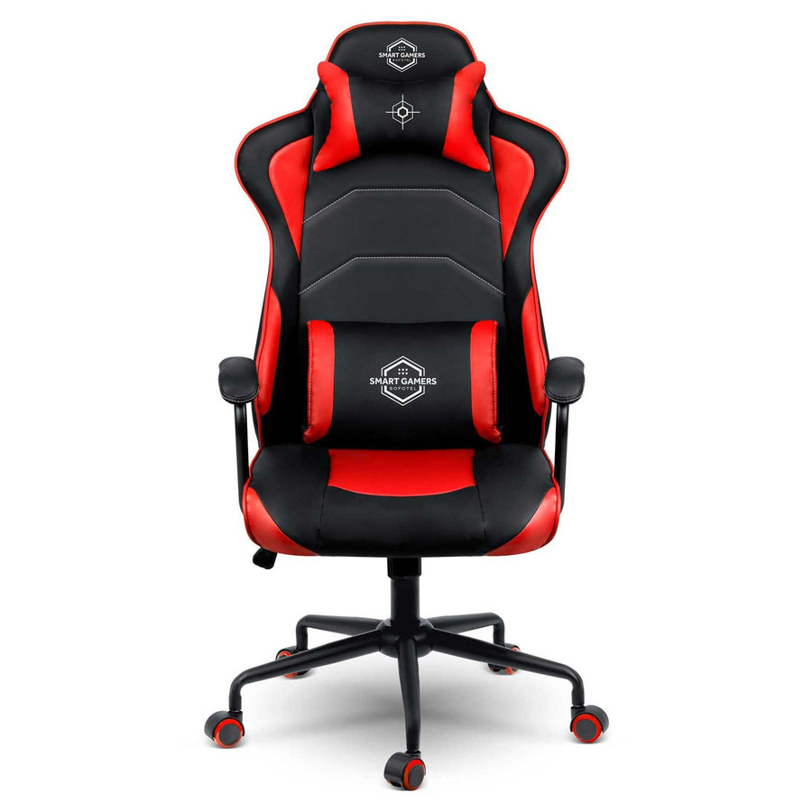 Gamingstol med ergonomisk design og justerbar højde - Rød lænestol til komfortabel gaming og arbejde