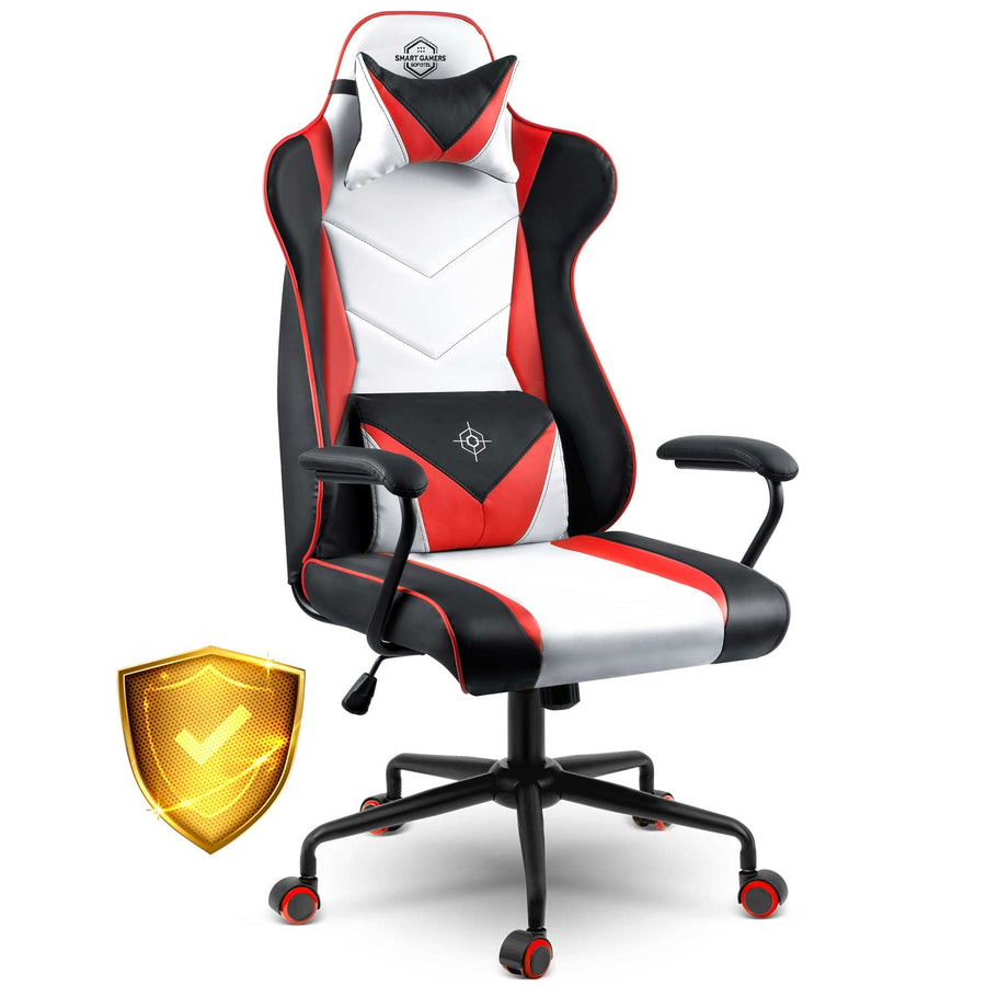 Ergonomisk gamingstol med justerbar højde og moderne design