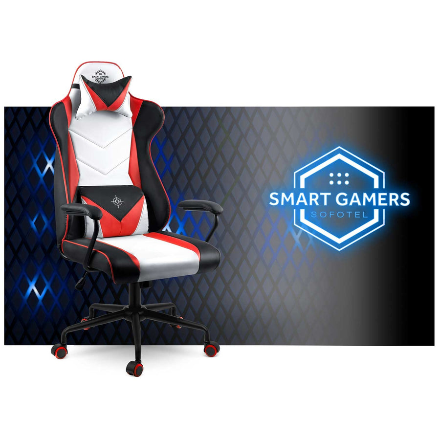 Ergonomisk gamingstol med justerbar højde og moderne design