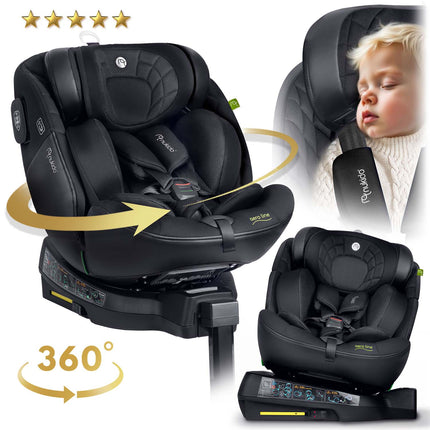 Autostol med 360-graders rotation og ISOFIX - Sikkerhed og komfort fra 0-12 år