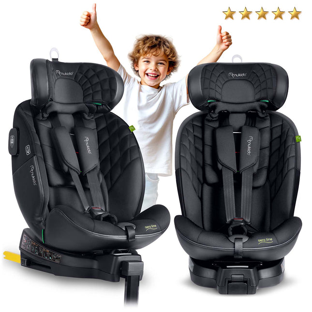 Autostol med 360-graders rotation og ISOFIX - Sikkerhed og komfort fra 0-12 år