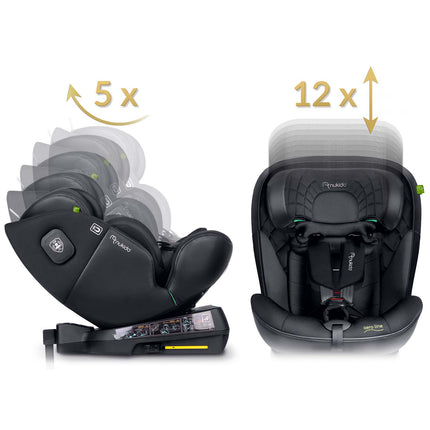 Autostol med 360-graders rotation og ISOFIX - Sikkerhed og komfort fra 0-12 år