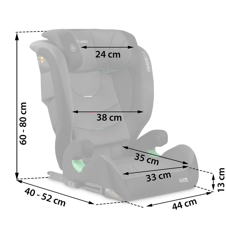 Børneautostol med ISOFIX - Justerbar og sikker til børn 15-36 kg (4-12 år)