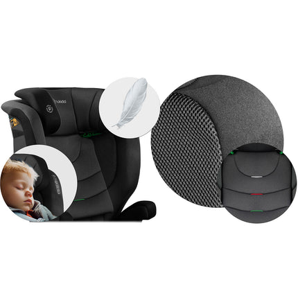 Børneautostol med ISOFIX - Justerbar og sikker til børn 15-36 kg (4-12 år)