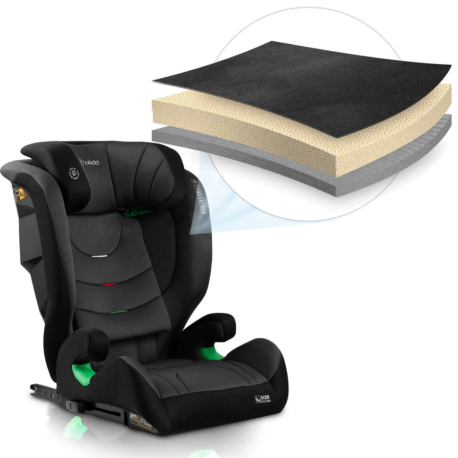 Børneautostol med ISOFIX - Justerbar og sikker til børn 15-36 kg (4-12 år)