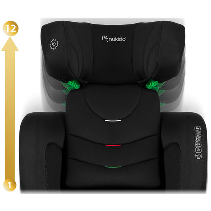 Børneautostol med ISOFIX - Justerbar og sikker fra 4 til 12 år (100-150 cm)