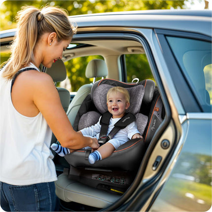 360-graders roterende autostol til børn 0-12 år med ISOFIX og sidekollisionsbeskyttelse