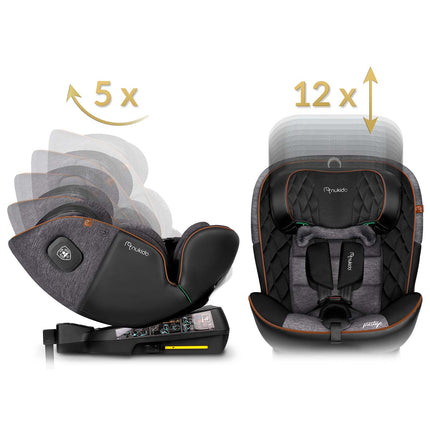 360-graders roterende autostol til børn 0-12 år med ISOFIX og sidekollisionsbeskyttelse