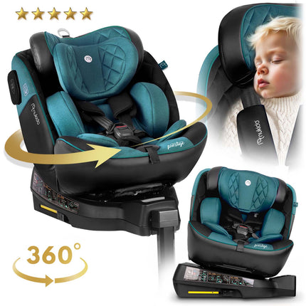 Sikker og komfortabel autostol til børn 0-12 år med 360° rotation og ISOFIX montering