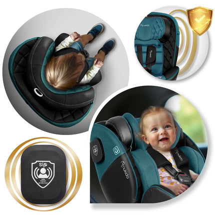 Sikker og komfortabel autostol til børn 0-12 år med 360° rotation og ISOFIX montering