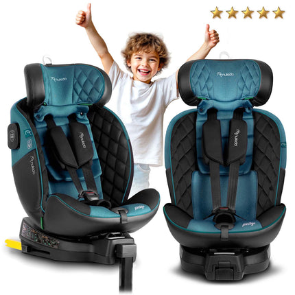 Sikker og komfortabel autostol til børn 0-12 år med 360° rotation og ISOFIX montering