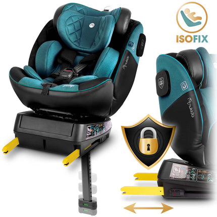 Sikker og komfortabel autostol til børn 0-12 år med 360° rotation og ISOFIX montering