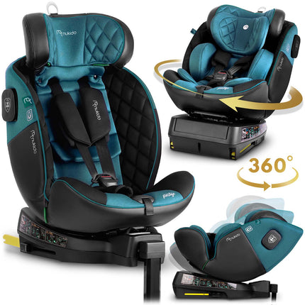 Sikker og komfortabel autostol til børn 0-12 år med 360° rotation og ISOFIX montering