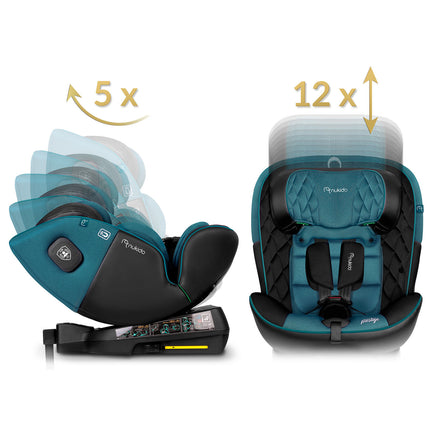 Sikker og komfortabel autostol til børn 0-12 år med 360° rotation og ISOFIX montering