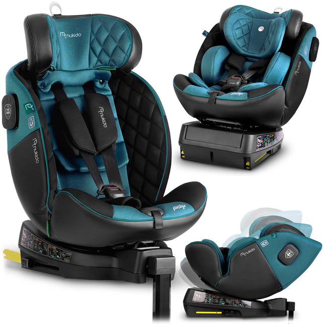 Sikker og komfortabel autostol til børn 0-12 år med 360° rotation og ISOFIX montering