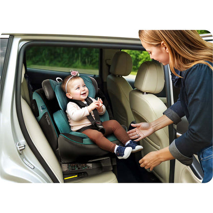 Sikker og komfortabel autostol til børn 0-12 år med 360° rotation og ISOFIX montering
