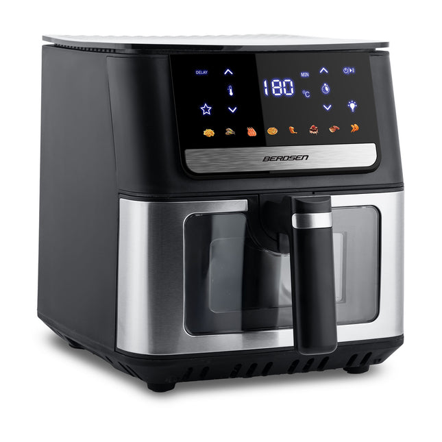 Airfryer 6,5L - Sund frituregryde med 1700W effekt og 8 programmer til sprøde retter uden olie